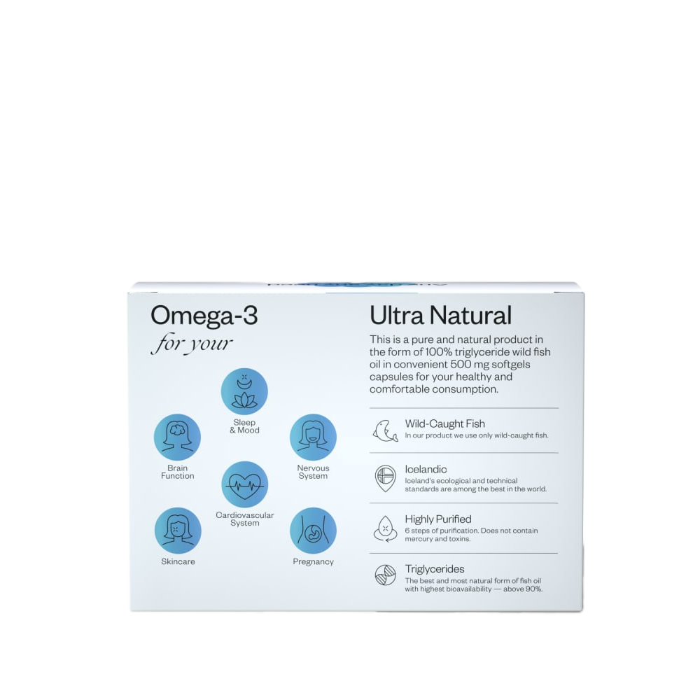 Омега-3 Тунец Perla Helsa с DHA-формулой, 120 капсул по 500 мг Омега-3 Тунец Perla Helsa с DHA-формулой, 120 капсул по 500 мг